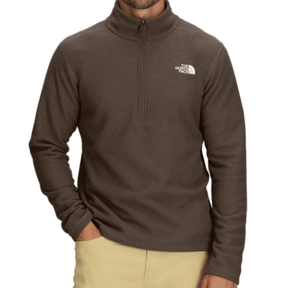 The North Face Textured Cap Rock 1/4 Zip Brown